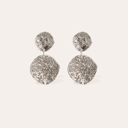Boucles d'oreilles Eclipse grand modèle argentées