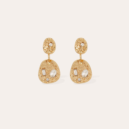 Pendientes Eclipse con strass « small size » dorados