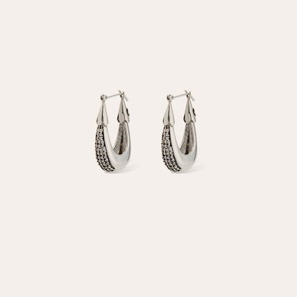Écume silver-plated earrings - Zirconia