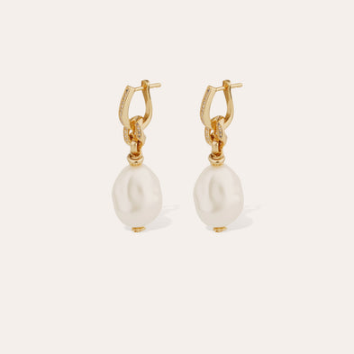 Boucles d'oreilles Hina Biwa petit modèle dorées