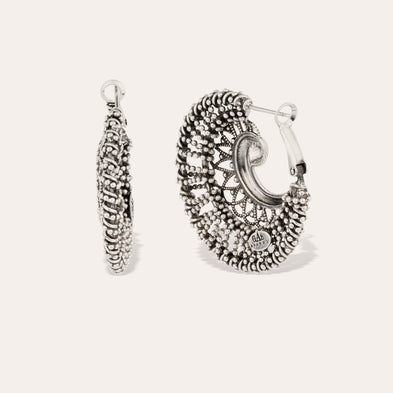 Boucles d'oreilles Izzia grand modèle argentées