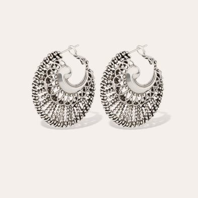 Boucles d'oreilles Izzia grand modèle argentées