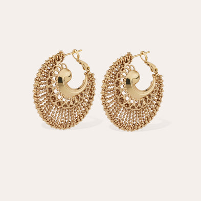 Boucles d'oreilles Izzia grand modèle dorées