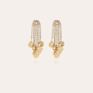 Boucles d'oreilles Kate strass dorées