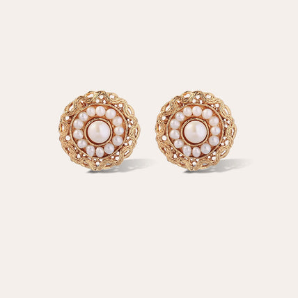 Boucles d'oreilles Leonie dorées - Perles de Culture