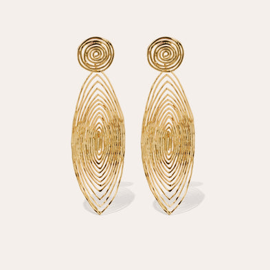 Longwave large earrings in gold