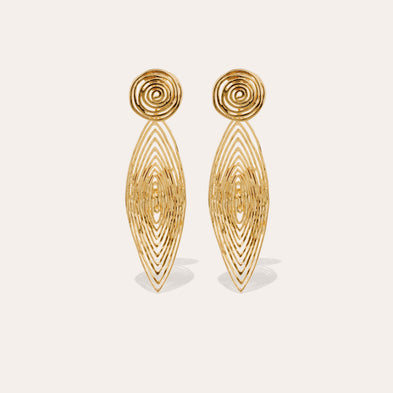 Boucles d'oreilles Longwave petit modèle dorées
