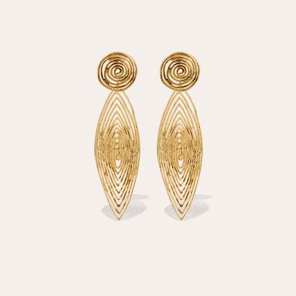 Longwave small earrings in gold