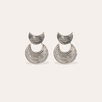Boucles d'oreilles Luna Wave mini argentées