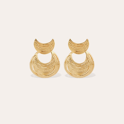 Boucles d'oreilles Luna Wave mini dorées