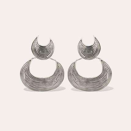 Luna Wave silver earrings