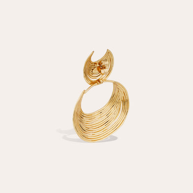Boucles d'oreilles Luna Wave dorées