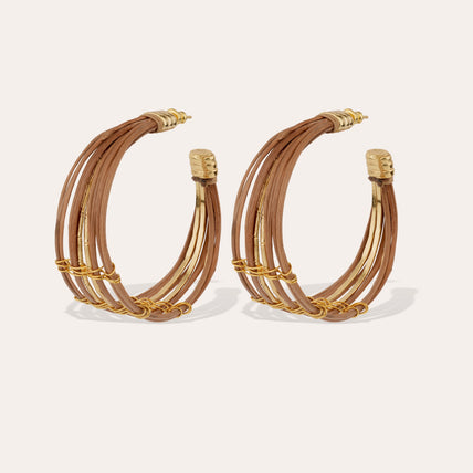Malaka gold hoop earrings - Wicker