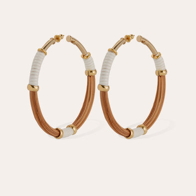 Boucles d'oreilles Maori grand modèle dorées - Osier