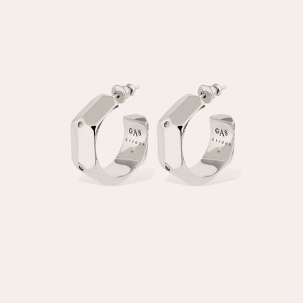 Mila rhinestone fine silver-plated hoop earrings