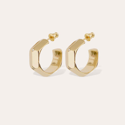 Mila crystal hoop earrings in gold