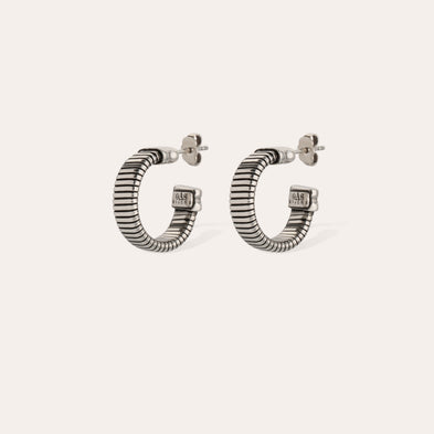 Boucles d'oreilles créoles Milo mini argentées
