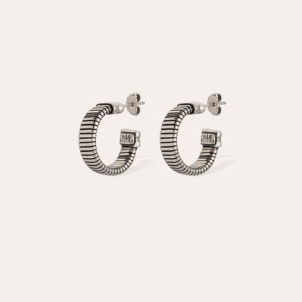 Milo mini hoop earrings silver