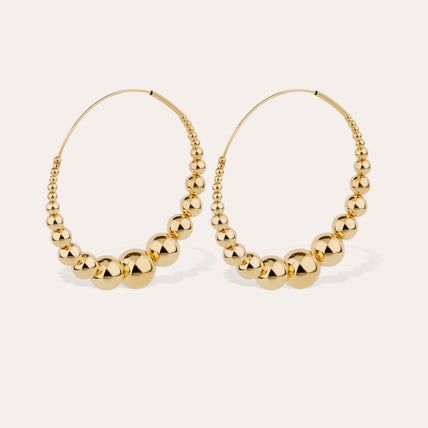 Boucles d'oreilles créoles Multiperla dorées