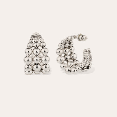 Boucles d'oreilles Multiperla mini argentées