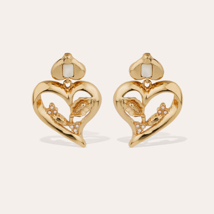 Odalys gold earrings - White Mother-of-Pearl