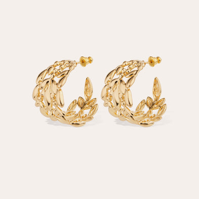 Olea small hoop earrings in gold
