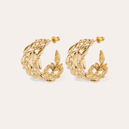Boucles d'oreilles Olea créole petit modèle dorées