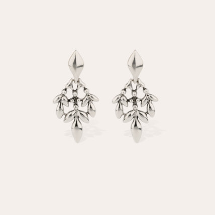 Boucles d'oreilles Olea petit modèle argentées
