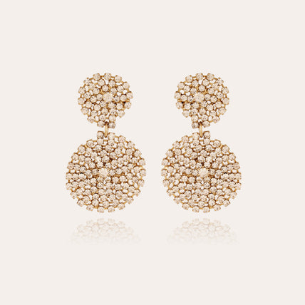 Onde Lucky small strass gold earrings