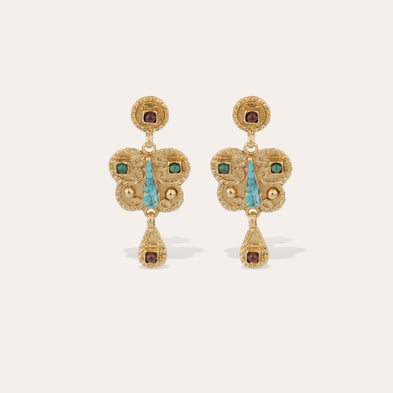 Boucles d'oreilles Paz petit modèle dorées