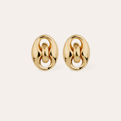 Cophea gold stud earrings