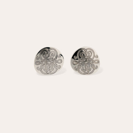 Pendientes de botón «Diva» small size , plateados