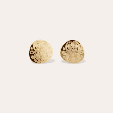 Boucles d'oreilles puces Diva petit modèle dorées