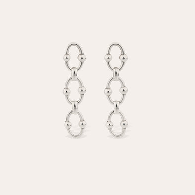 Rivage mini silver earrings