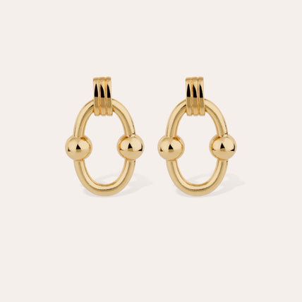 Boucles d'oreilles Rivage très grand modèle dorées