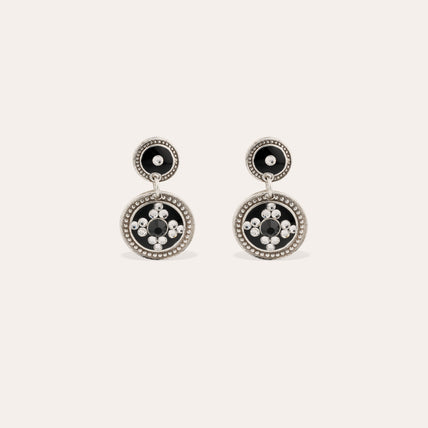 Pendientes de lentejuelas plateadas