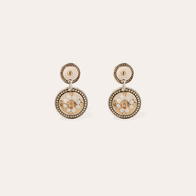 Sequin silver earrings