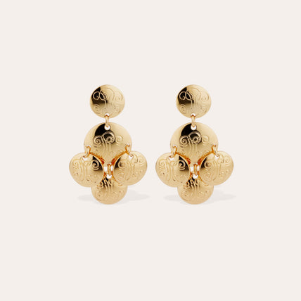 Pendientes «Sequin Diva» dorados