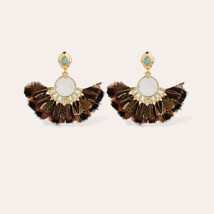 Boucles d'oreilles Serti Gaia dorées