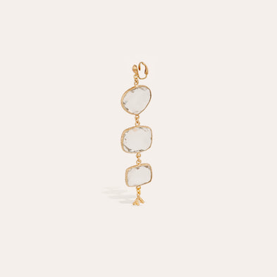 Gold Silène Earrings - Crystal