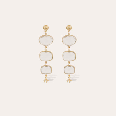 Silène gold earrings - Crystal