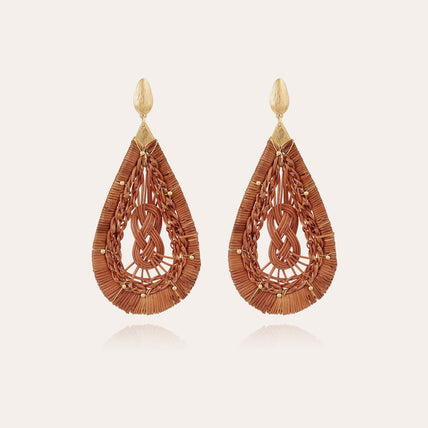 Boucles d'oreilles Tojo grand modèles dorées - Osier