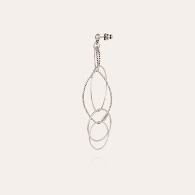 Boucles d'oreilles Torsade Multi petit modèle argentées