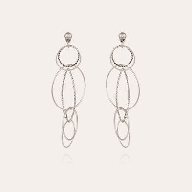 Boucles d'oreilles Torsade Multi petit modèle argentées