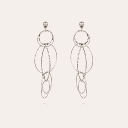 Torsade Multi small model silver earrings