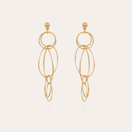 Torsade Multi small gold earrings