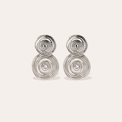 Boucles d'oreilles Wave petit modèle argentées