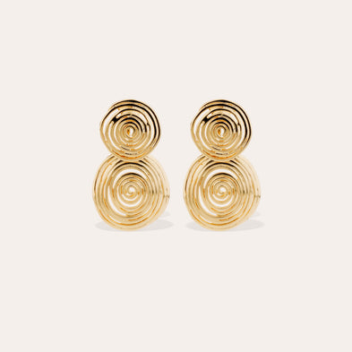 Boucles d'oreilles Wave petit modèle dorées
