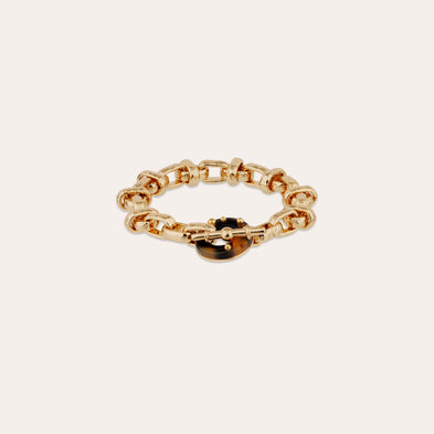 Bracelet Adrian acétate doré - Écaille