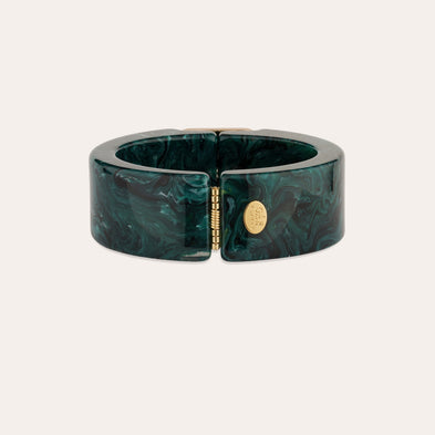 Bracelet Arty acétate doré - Vert - Bois